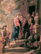 UNTERBERGER, Michelangelo Visitation - Oil on canvas oil painting artist